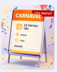 Affiche carnaval à imprimer A4 PDF