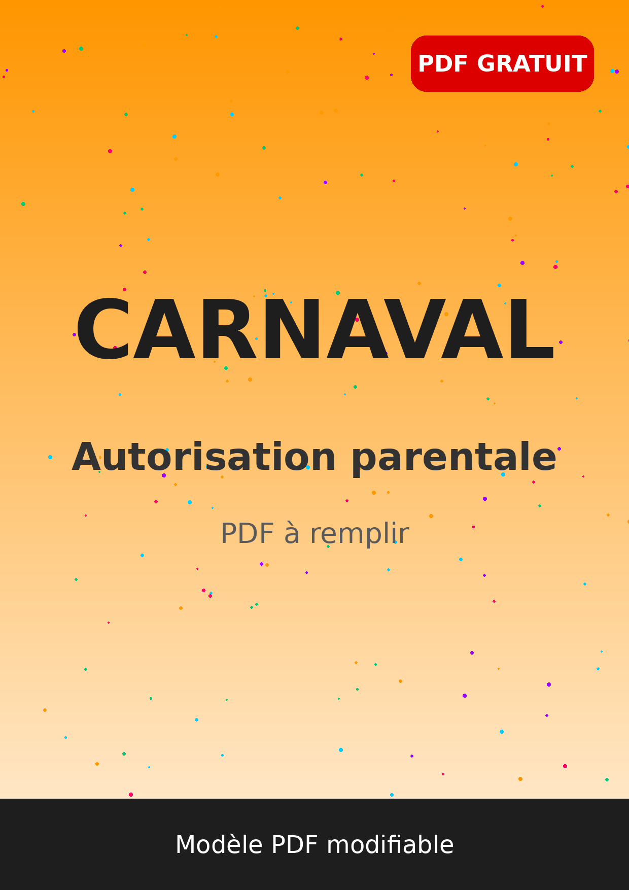 Autorisation parentale carnaval PDF à remplir