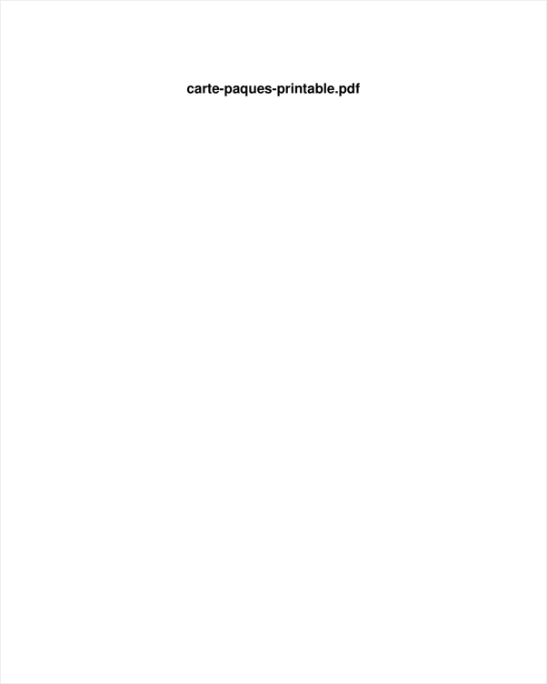 Carte de Pâques PDF