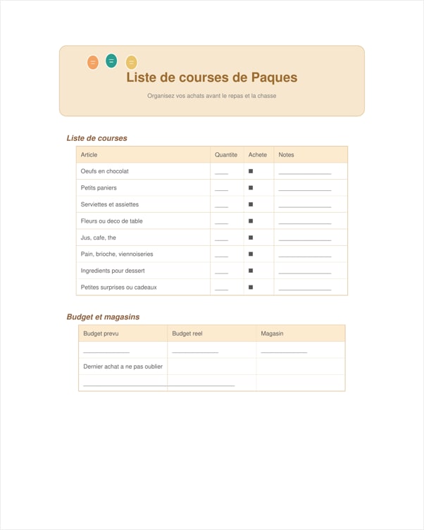 Invitation de Pâques famille PDF