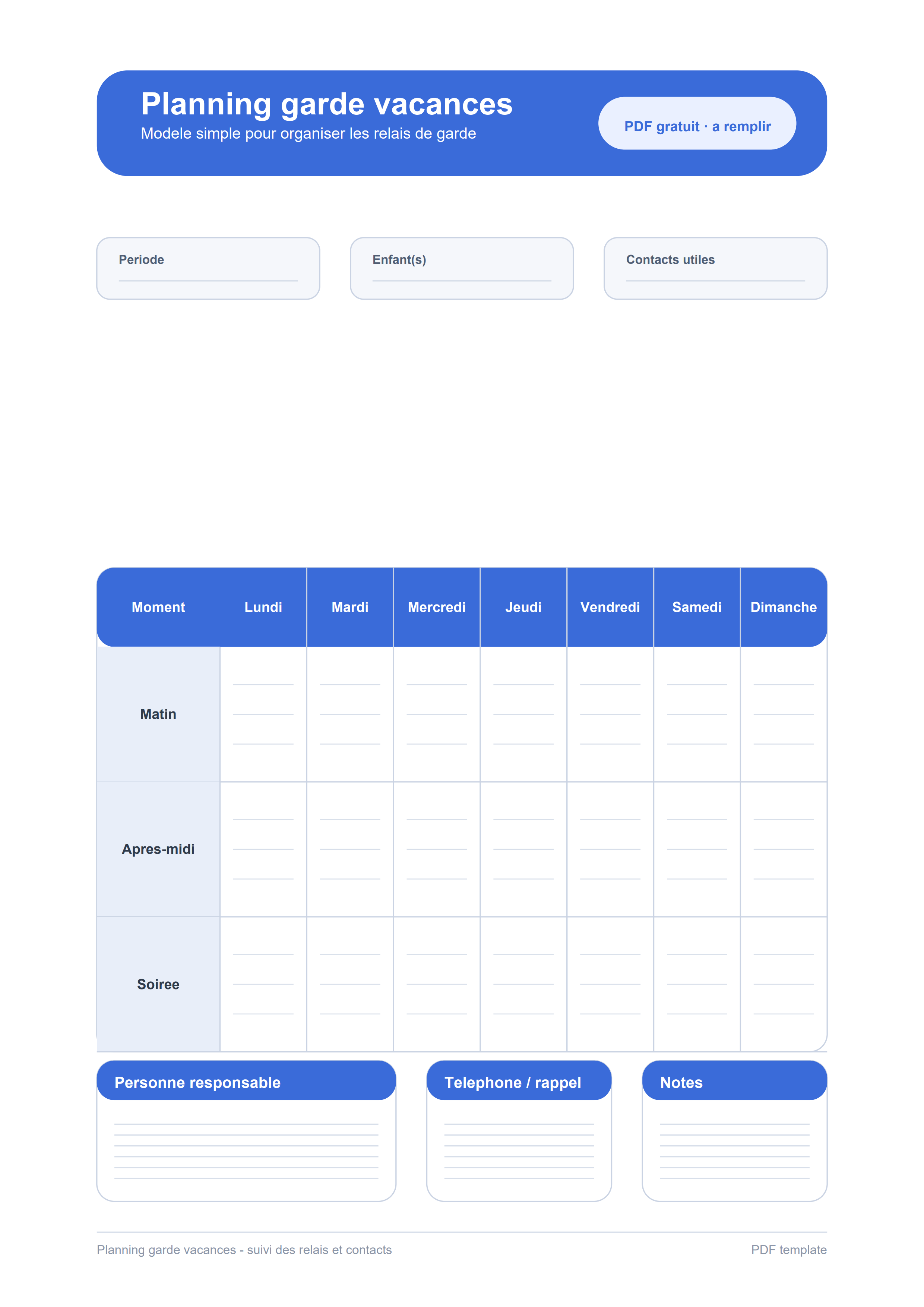Planning garde vacances PDF