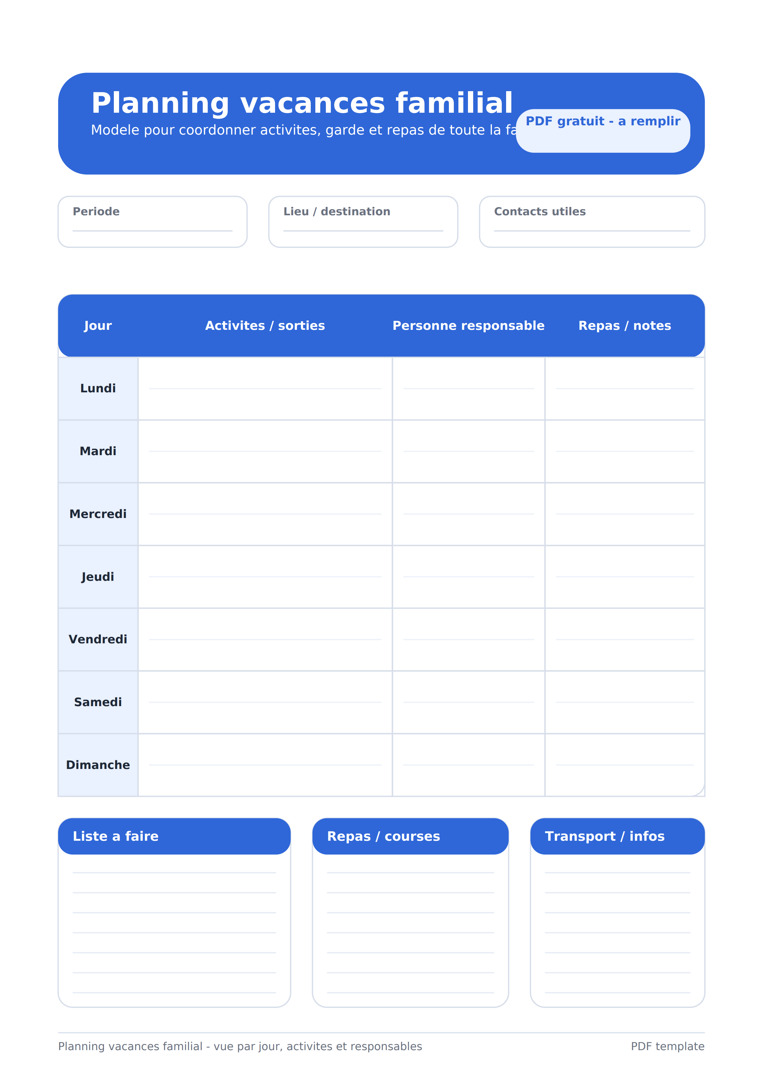 Planning vacances familial PDF