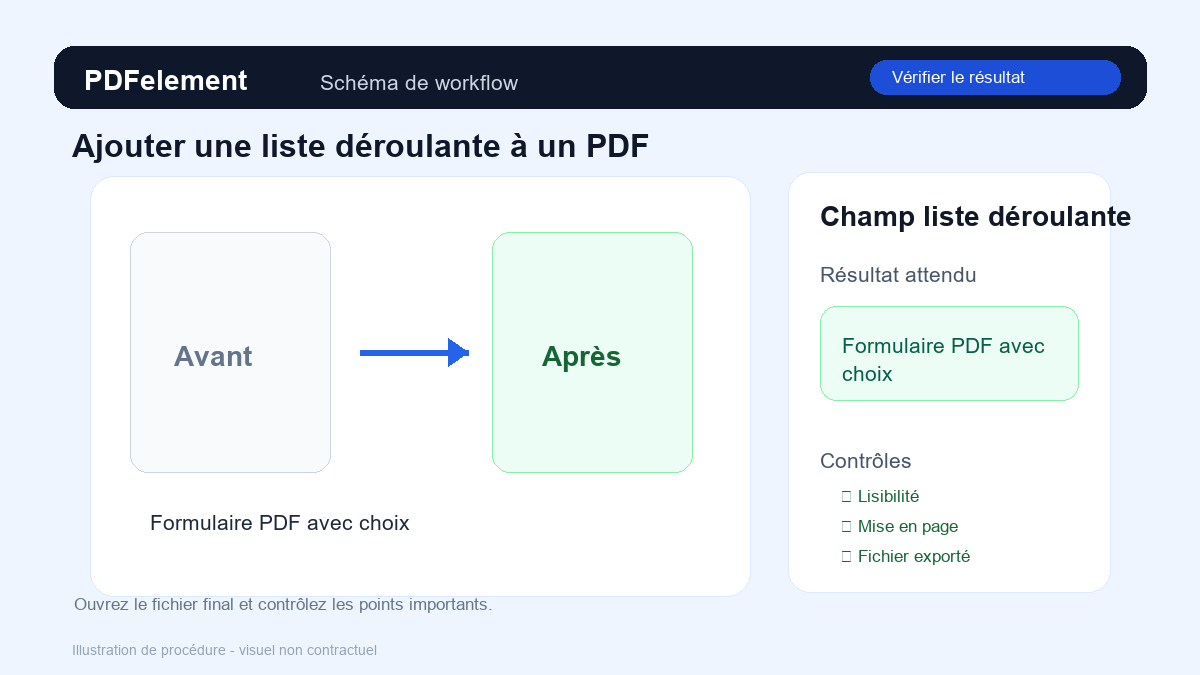 Vérifier le résultat pour Ajouter une liste déroulante à un PDF avec PDFelement