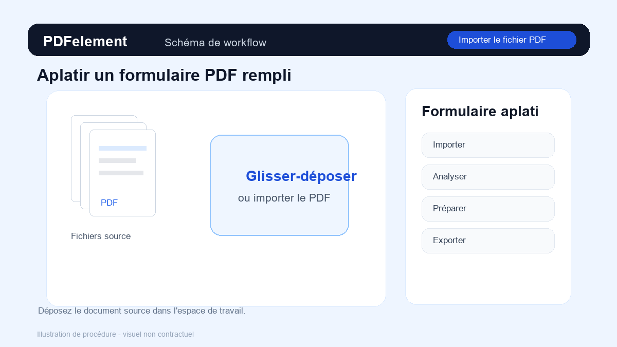 Importer le fichier PDF pour Aplatir un formulaire PDF rempli avec PDFelement