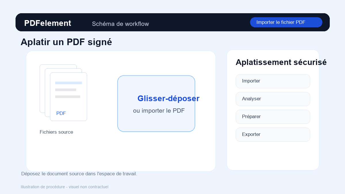 Importer le fichier PDF pour Aplatir un PDF signé avec PDFelement
