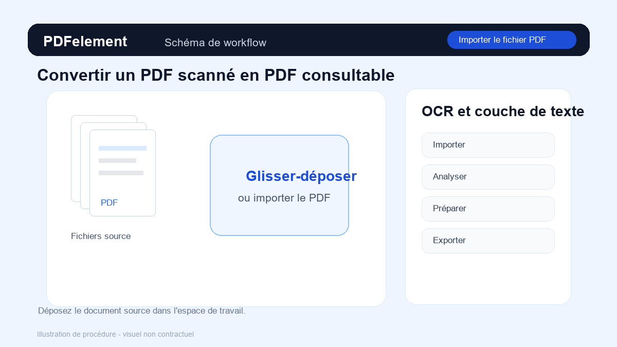 Importer le fichier PDF pour Convertir un PDF scanné en PDF consultable avec PDFelement