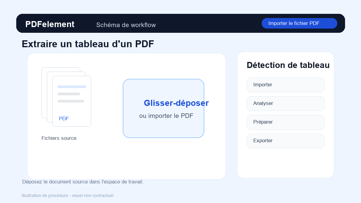 Importer le fichier PDF pour Extraire un tableau d'un PDF avec PDFelement