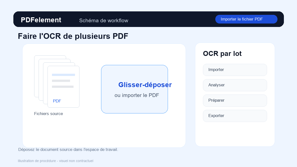 Importer le fichier PDF pour Faire l'OCR de plusieurs PDF avec PDFelement