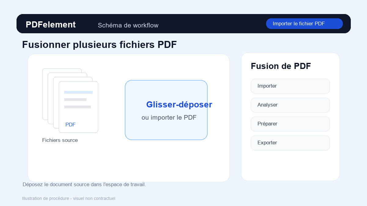Importer le fichier PDF pour Fusionner plusieurs fichiers PDF avec PDFelement