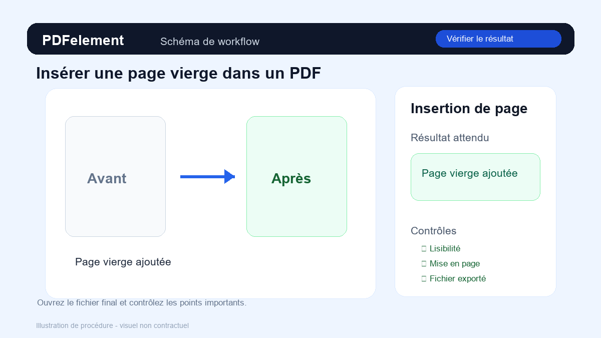 Vérifier le résultat pour Insérer une page vierge dans un PDF avec PDFelement