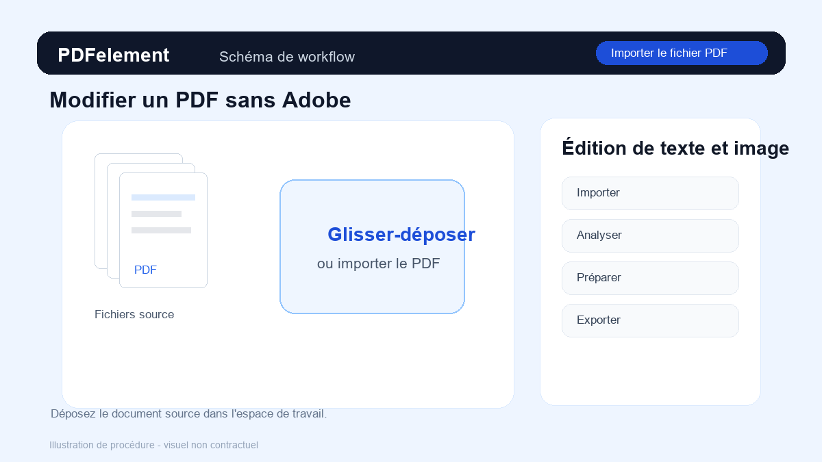 Importer le fichier PDF pour Modifier un PDF sans Adobe avec PDFelement