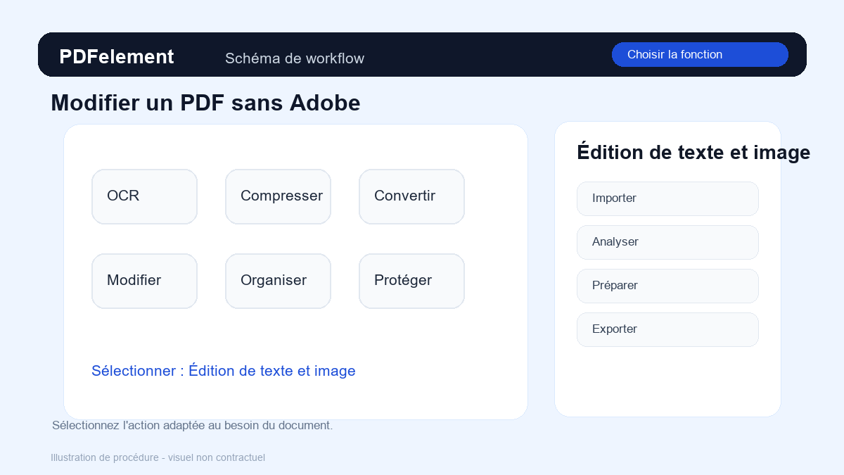 Choisir la fonction pour Modifier un PDF sans Adobe avec PDFelement