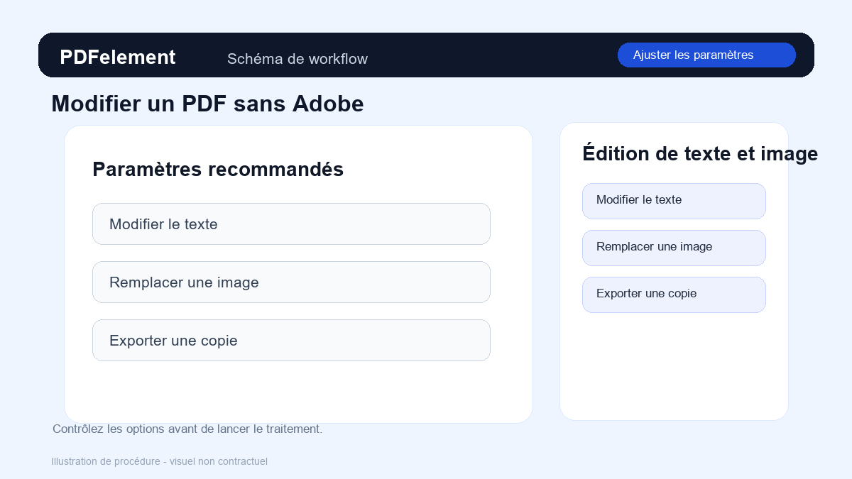 Ajuster les paramètres pour Modifier un PDF sans Adobe avec PDFelement