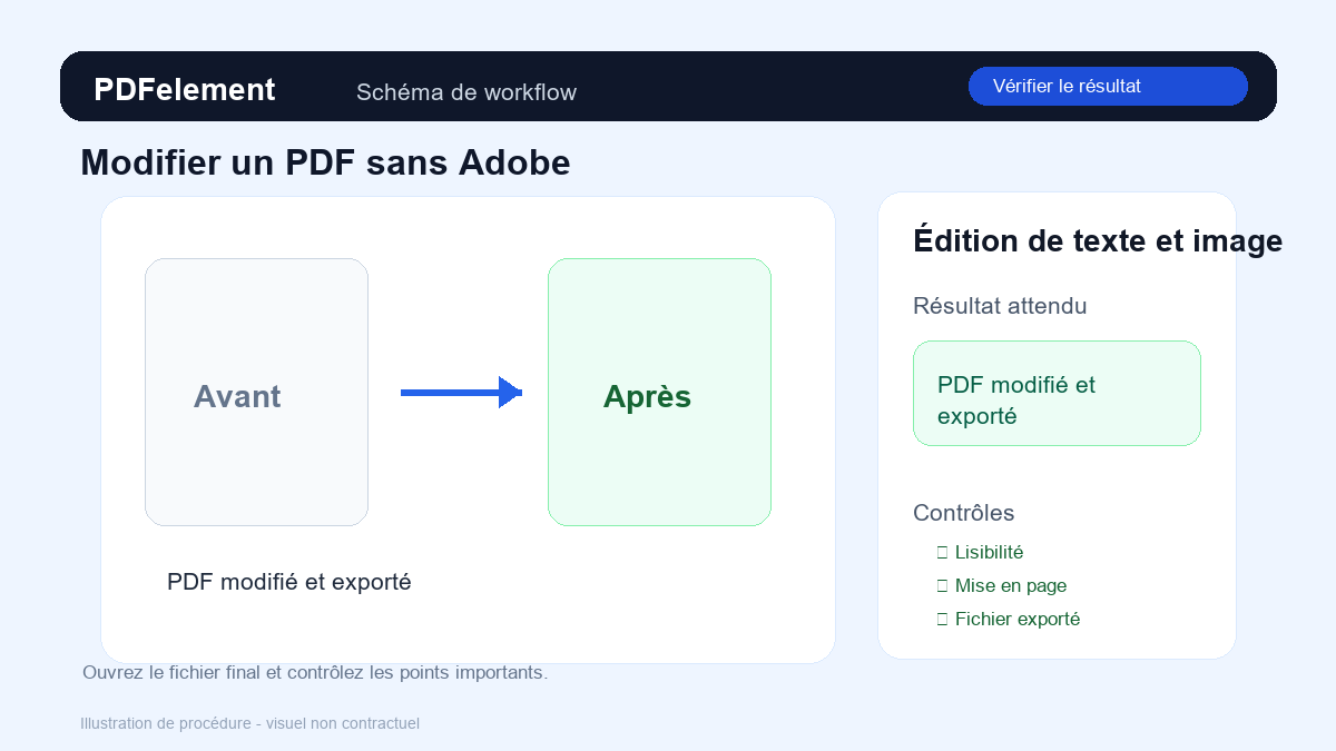 Vérifier le résultat pour Modifier un PDF sans Adobe avec PDFelement