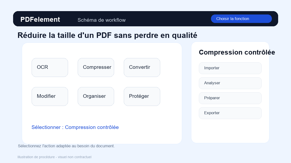 Choisir la fonction pour Réduire la taille d'un PDF sans perdre en qualité avec PDFelement