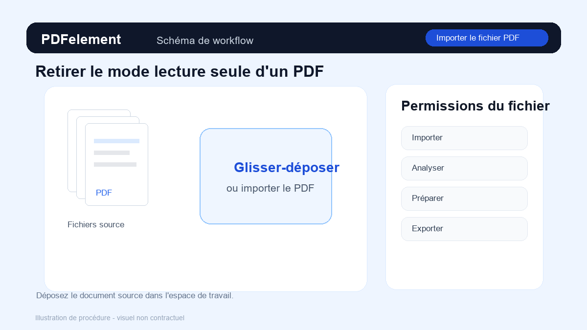 Importer le fichier PDF pour Retirer le mode lecture seule d'un PDF avec PDFelement