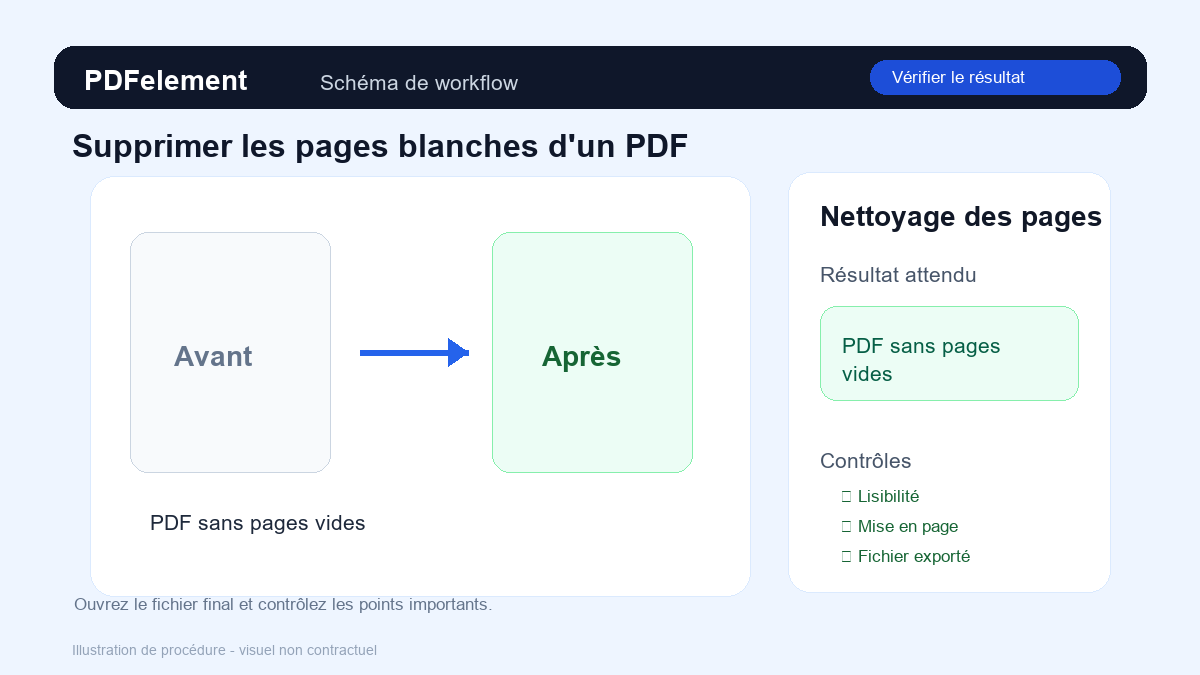 Vérifier le résultat pour Supprimer les pages blanches d'un PDF avec PDFelement