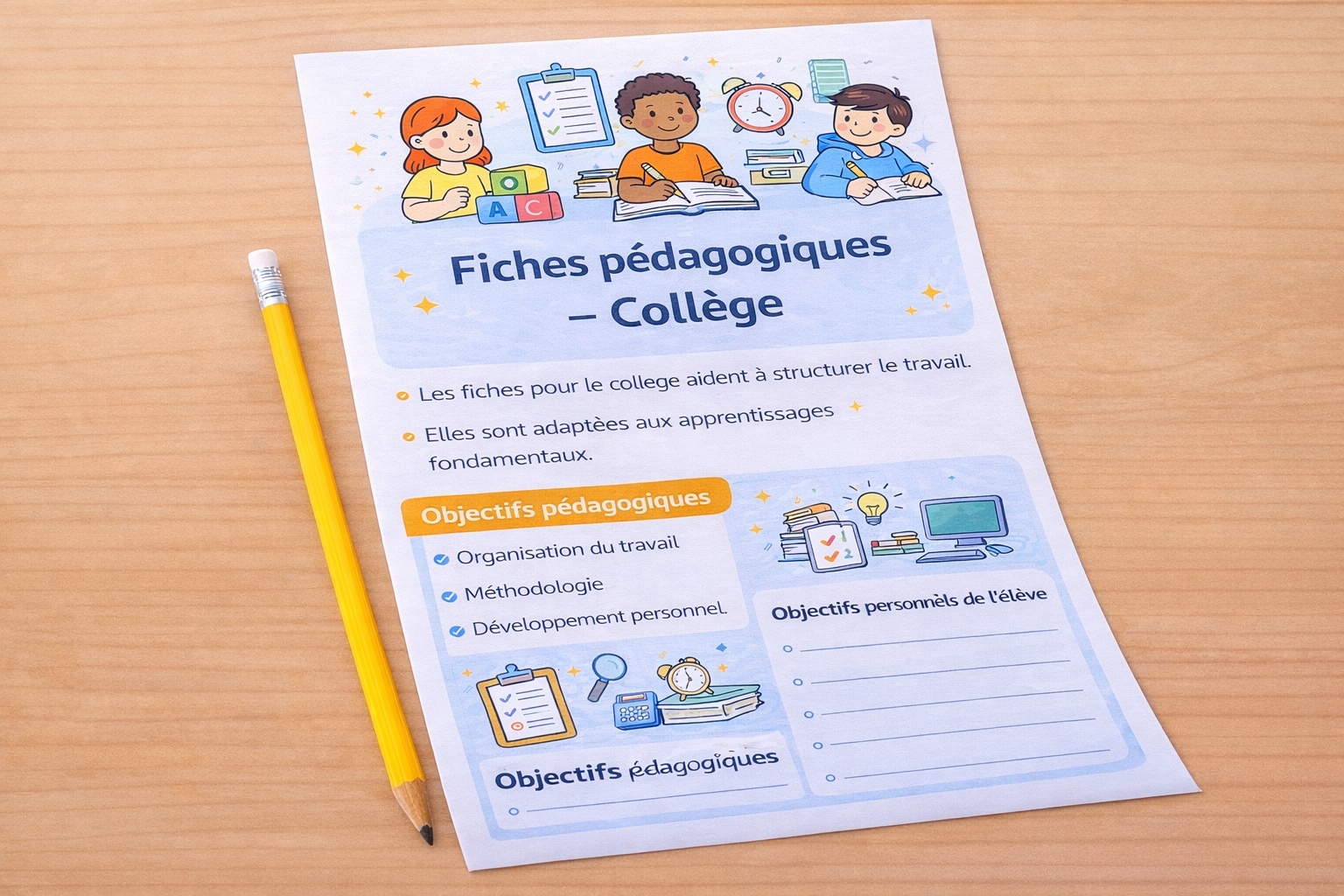Fiches pédagogiques PDF collège