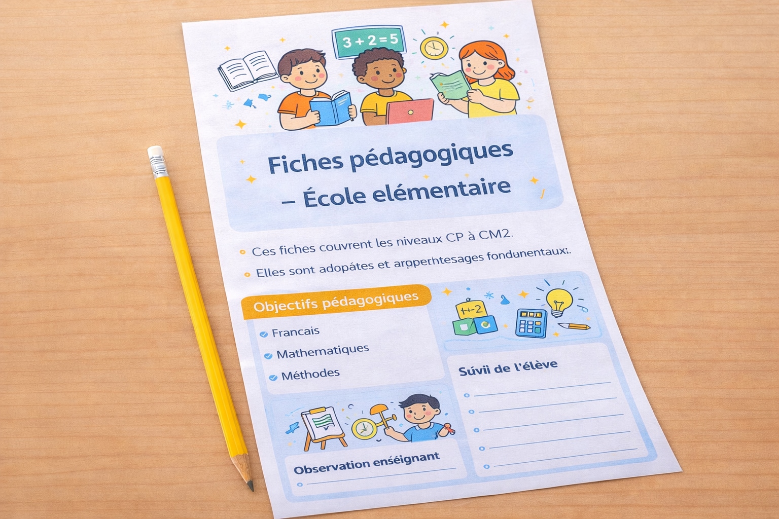 Fiches pédagogiques PDF école élémentaire