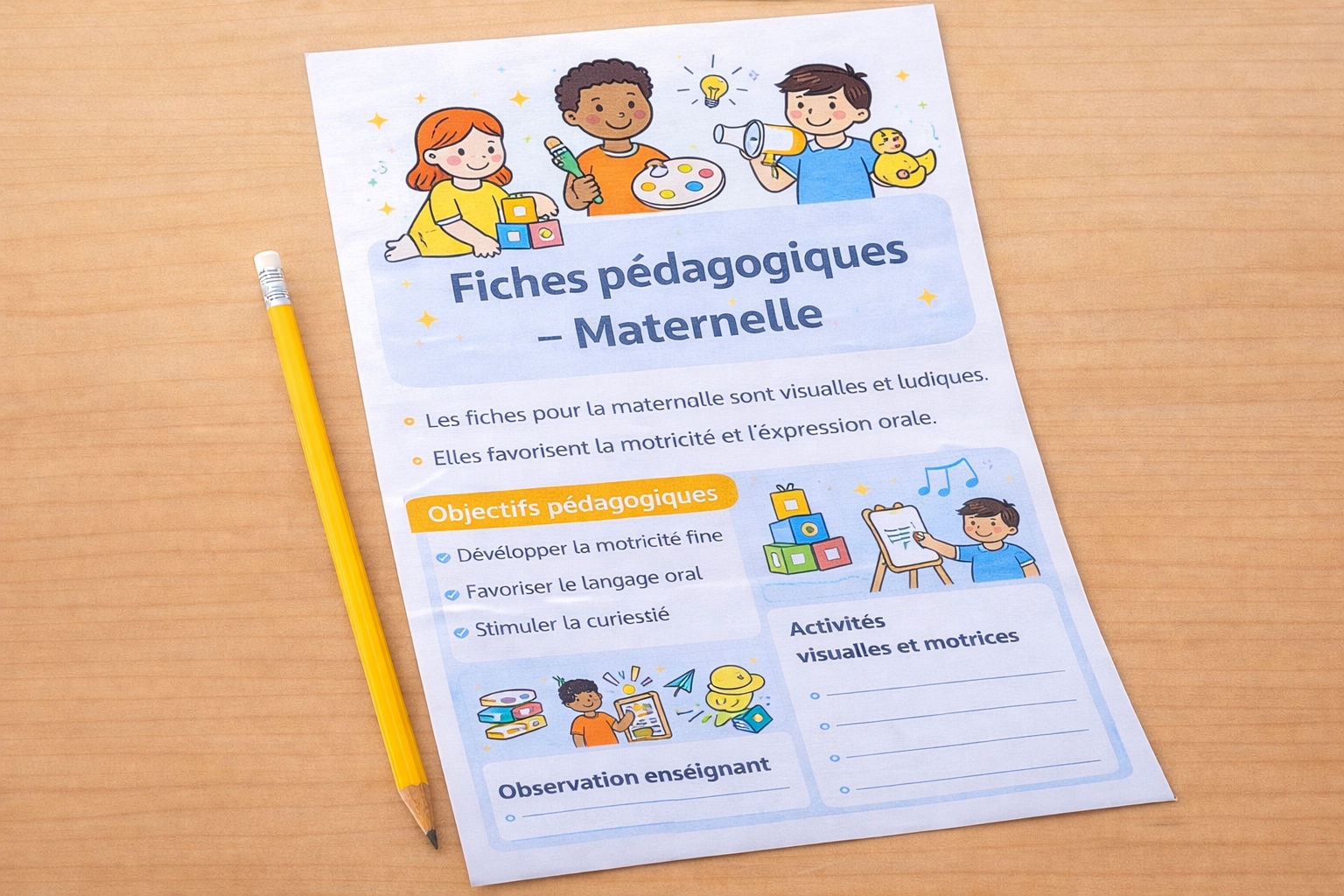 Fiches pédagogiques PDF maternelle