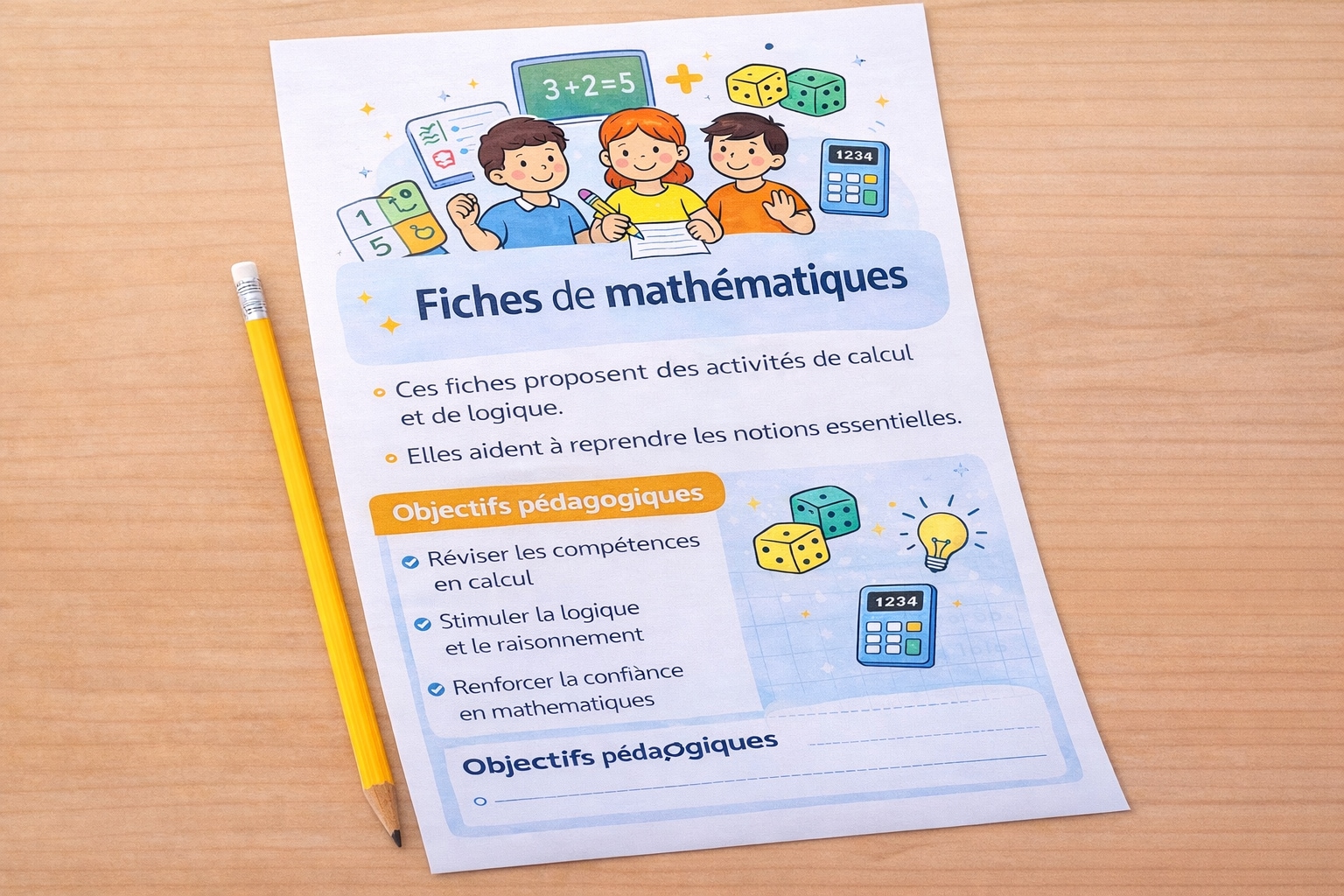 Fiches de mathématiques PDF rentrée scolaire
