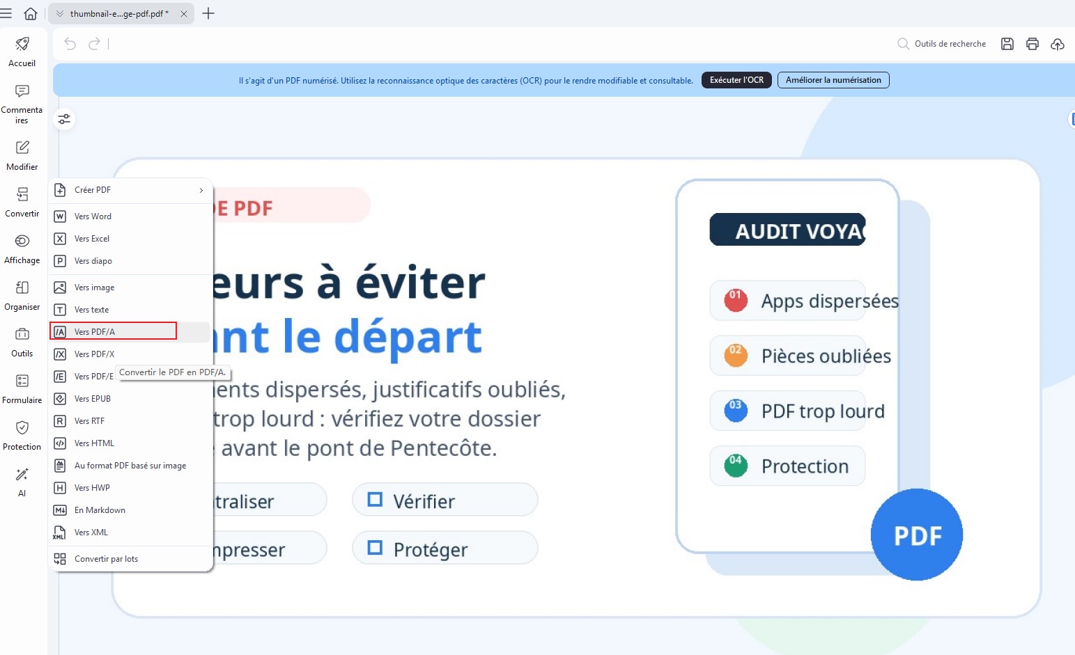 Checklist PDF des documents de voyage pour le pont de Pentecôte
