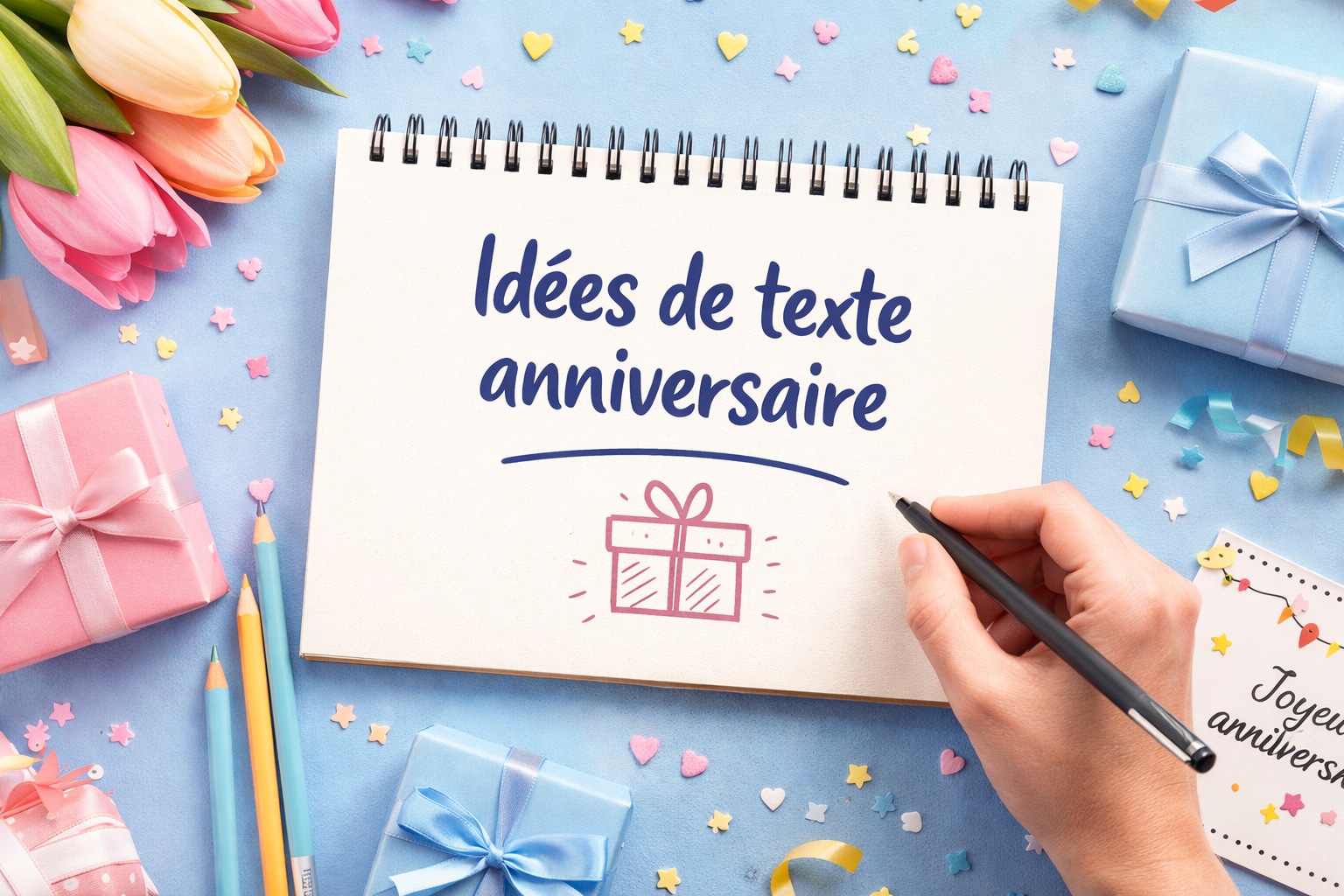 Idées de texte anniversaire pour écrire un message d’anniversaire