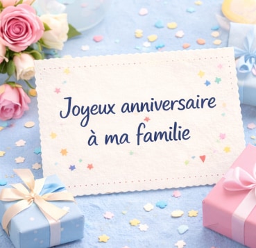 Texte anniversaire pour la famille