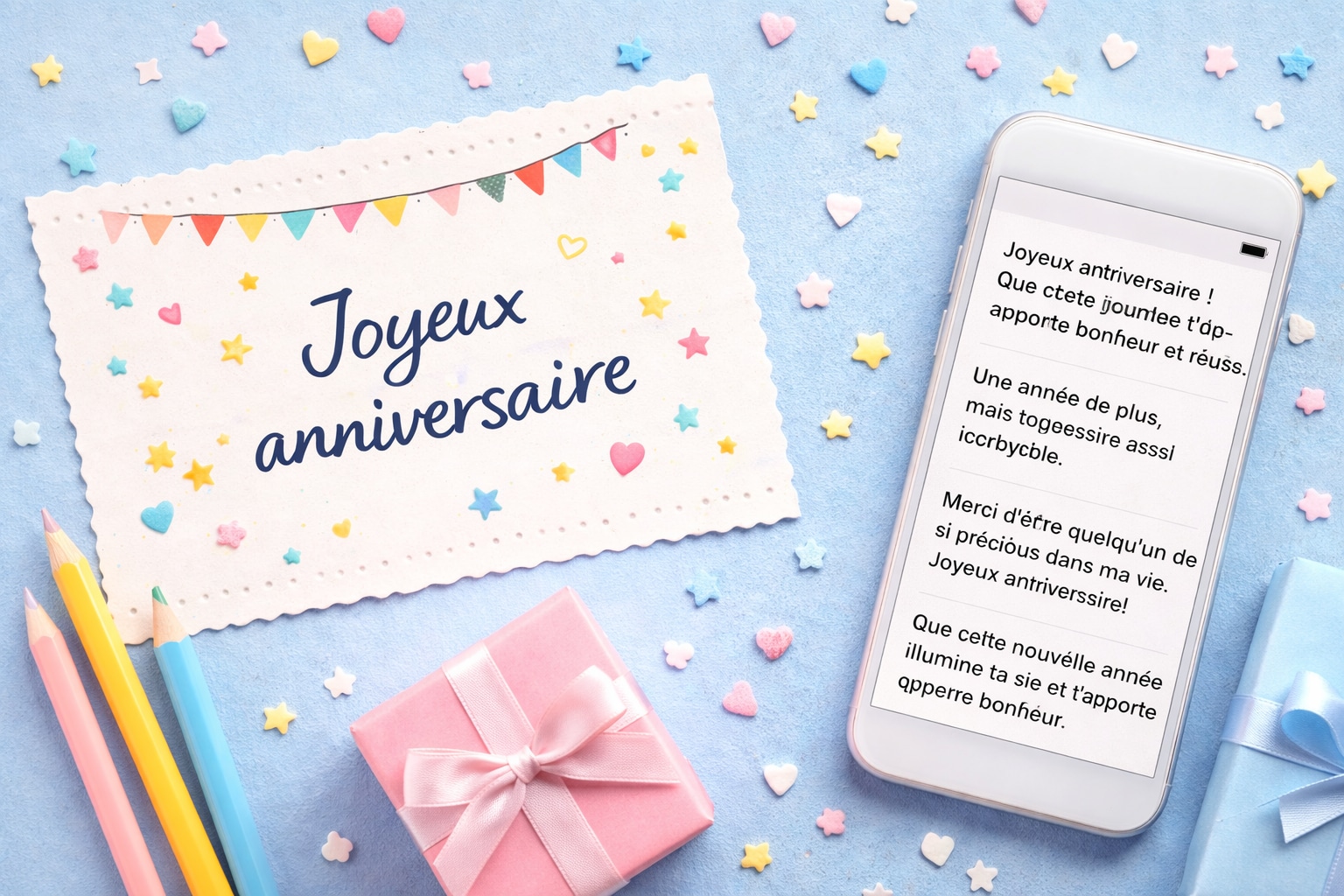 Exemples de texte anniversaire court pour carte ou SMS