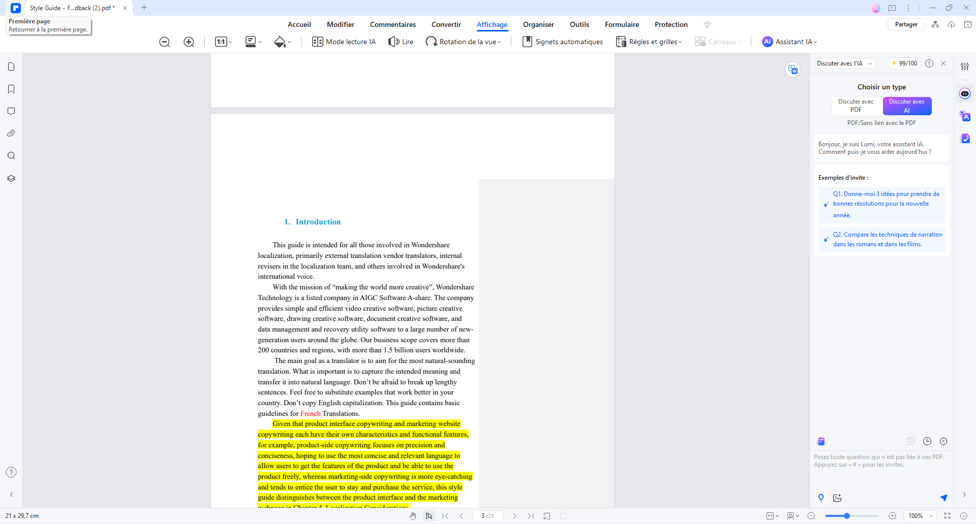 Ouvrez votre PDF dans PDFelement