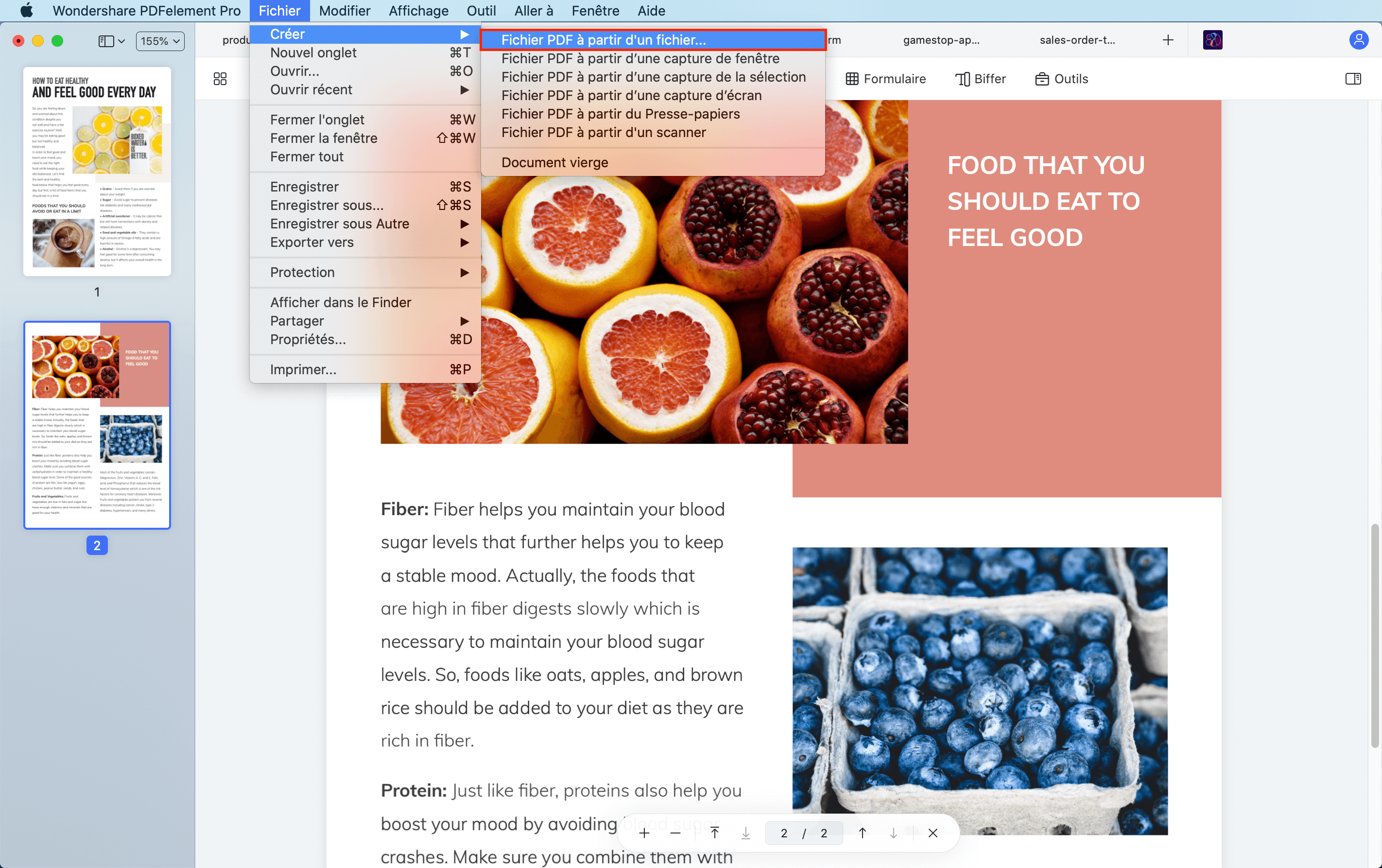 convertir une capture d'écran en pdf mac