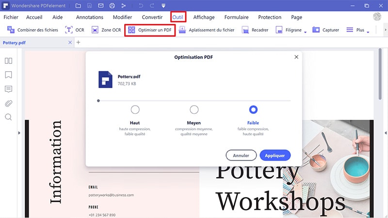 compresser image en pdf