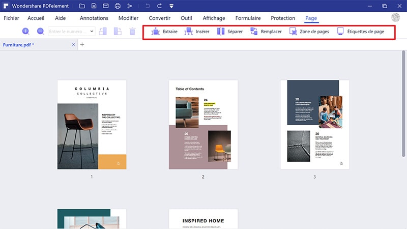 modifier les pages pdf