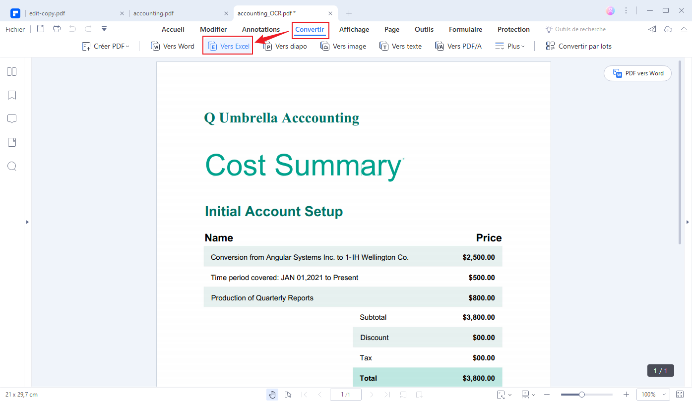 comment convertir une image pdf en excel