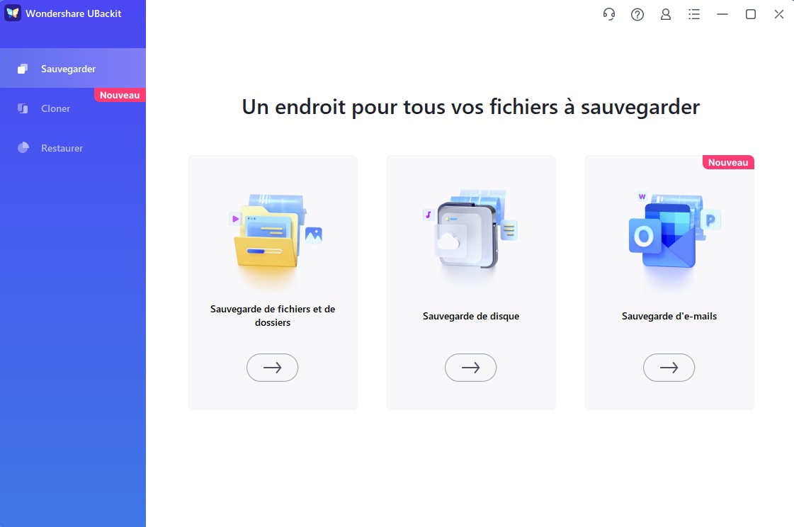 ubackit sauvegarde des données