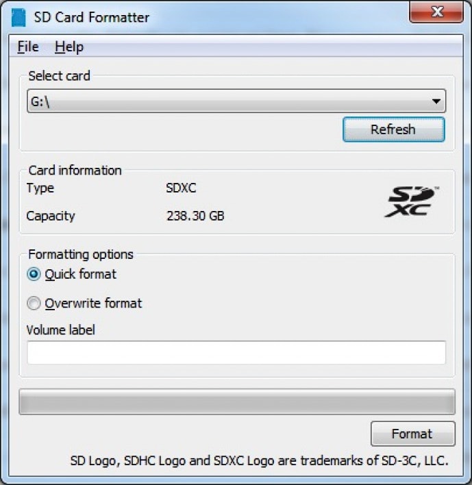 formater carte SD switch