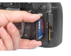 carte mémoire SD de l'appareil photo