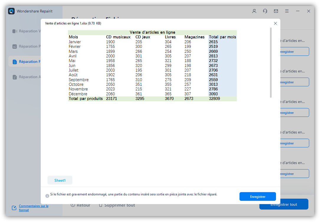 correction du fichier excel ne peut être enregistré erreur étape 4