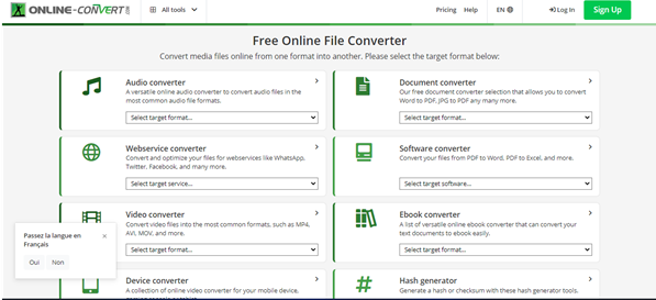 convertisseur WebP GIF en ligne online-convert