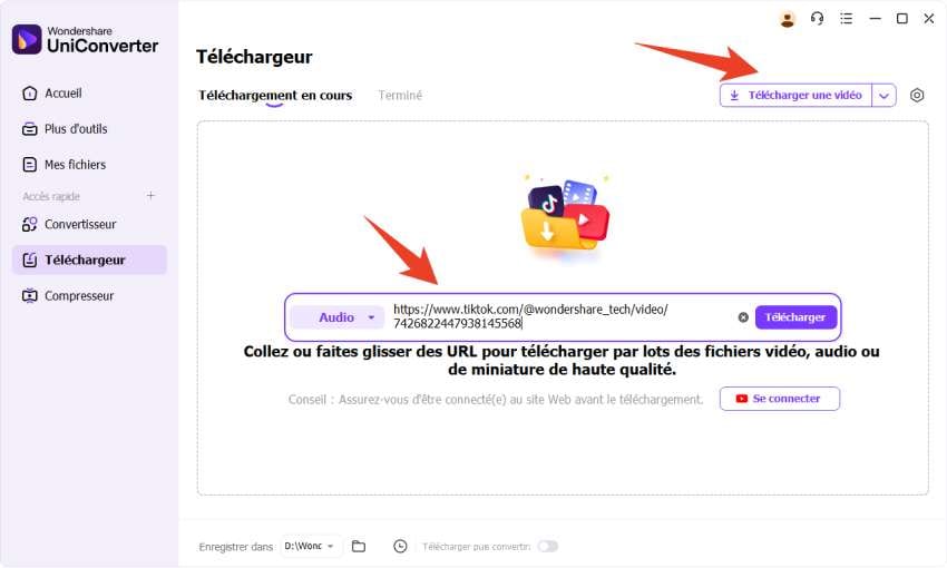 atelecharger musique tiktok avec uniconverter