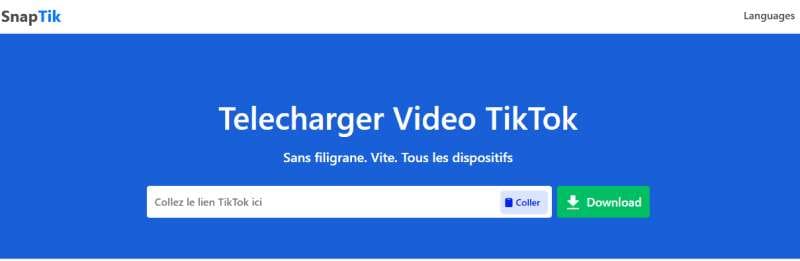 snaptik telecharger video tiktok 4k