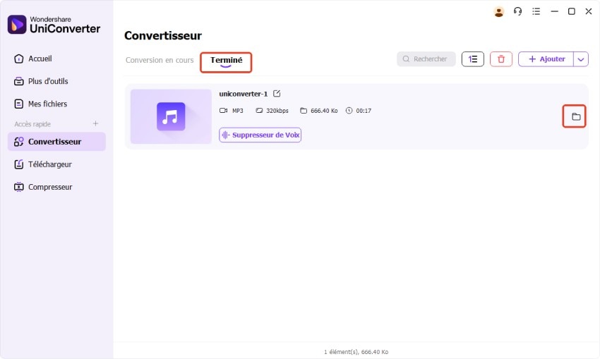 convertir flac en mp3 avec uniconverter