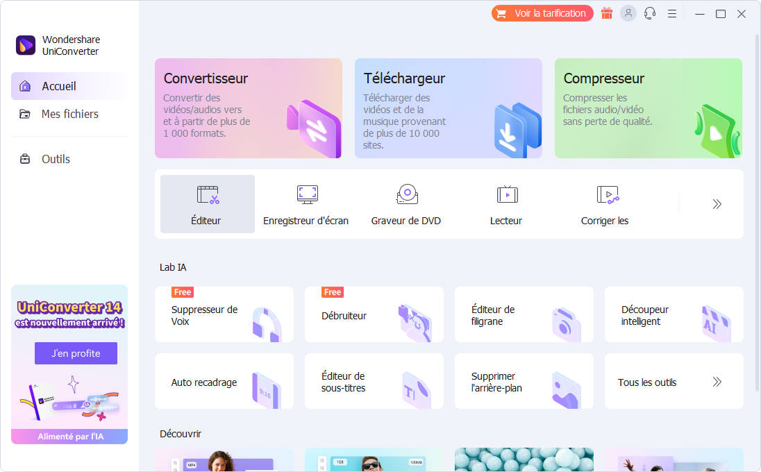 UniConverter (à l'origine Wondershare Video Converter Ultimate)