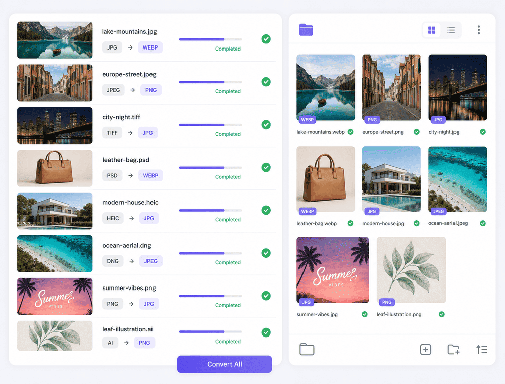 Convertissez vos images par lot sur ordinateur